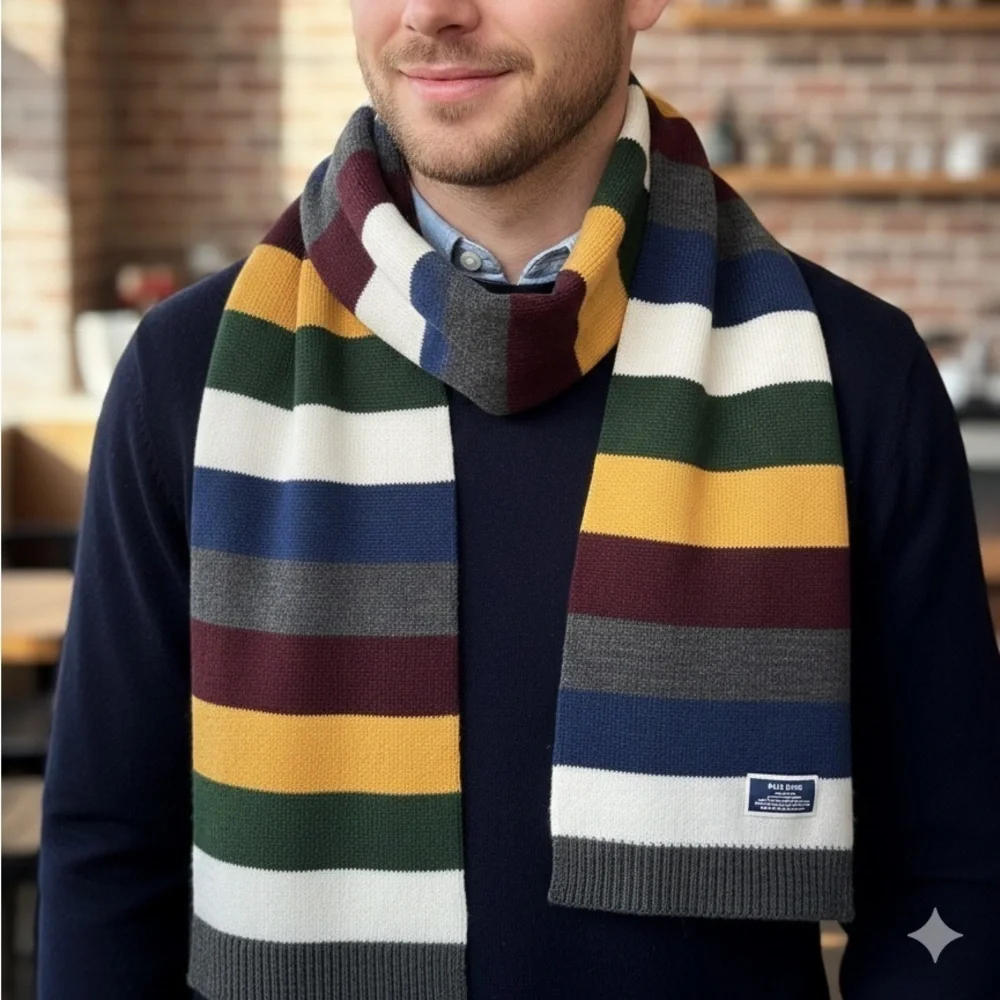 CLUB ROOM Bold Striped Men's Scarf